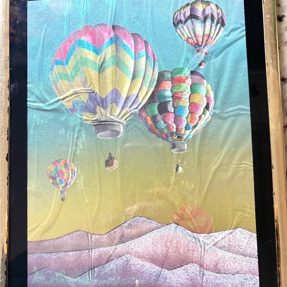 Vintage art Manifestation Optical illusion framed Hot Air Balloon#80sstyle#fairy